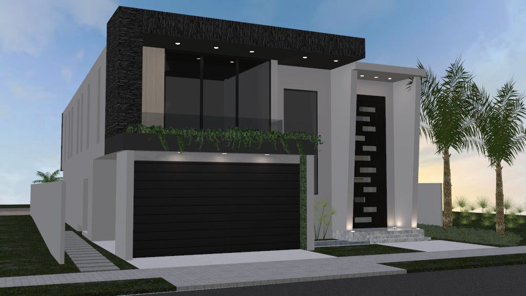 Proyecto Arquitectónico Casa de 2 Niveles, 17 m. x 33 m.