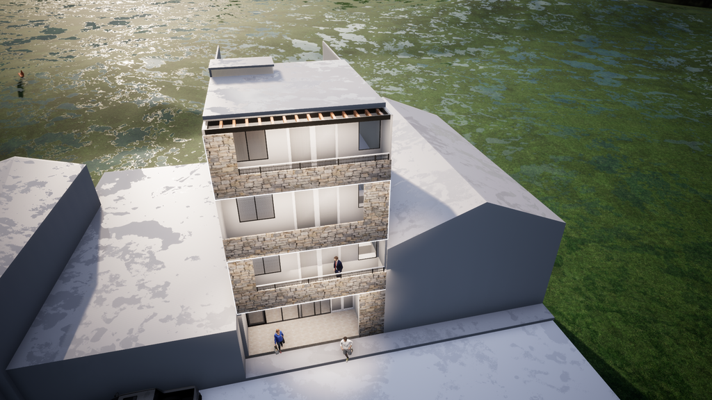 Proyecto Arquitectónico Multifamiliar + Locales Comerciales (4 Niveles) 17.5 m. x 7.5 m.