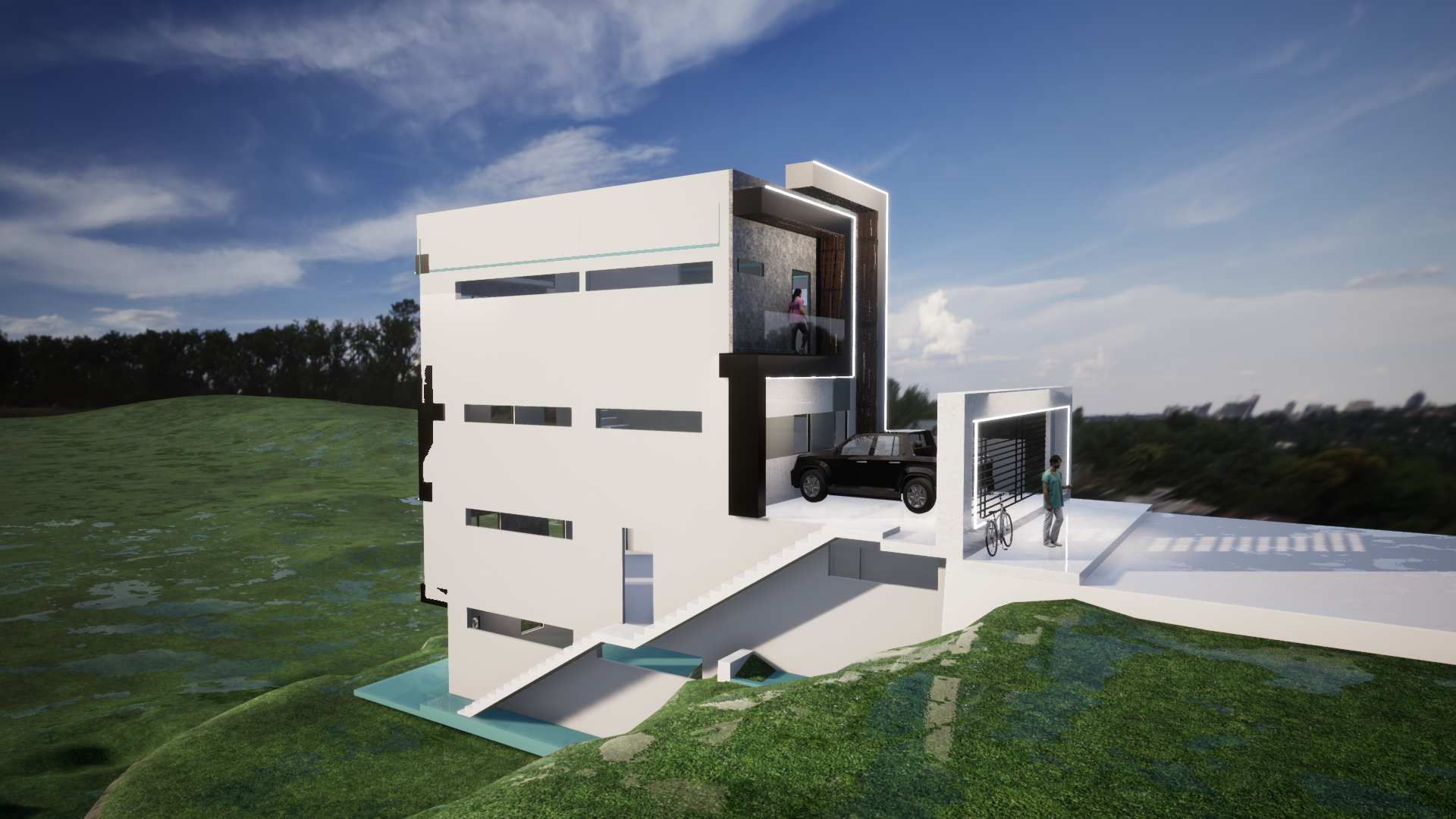 Proyecto Arquitectónico Comercial en 4 Niveles, 8 m. x 10 m.