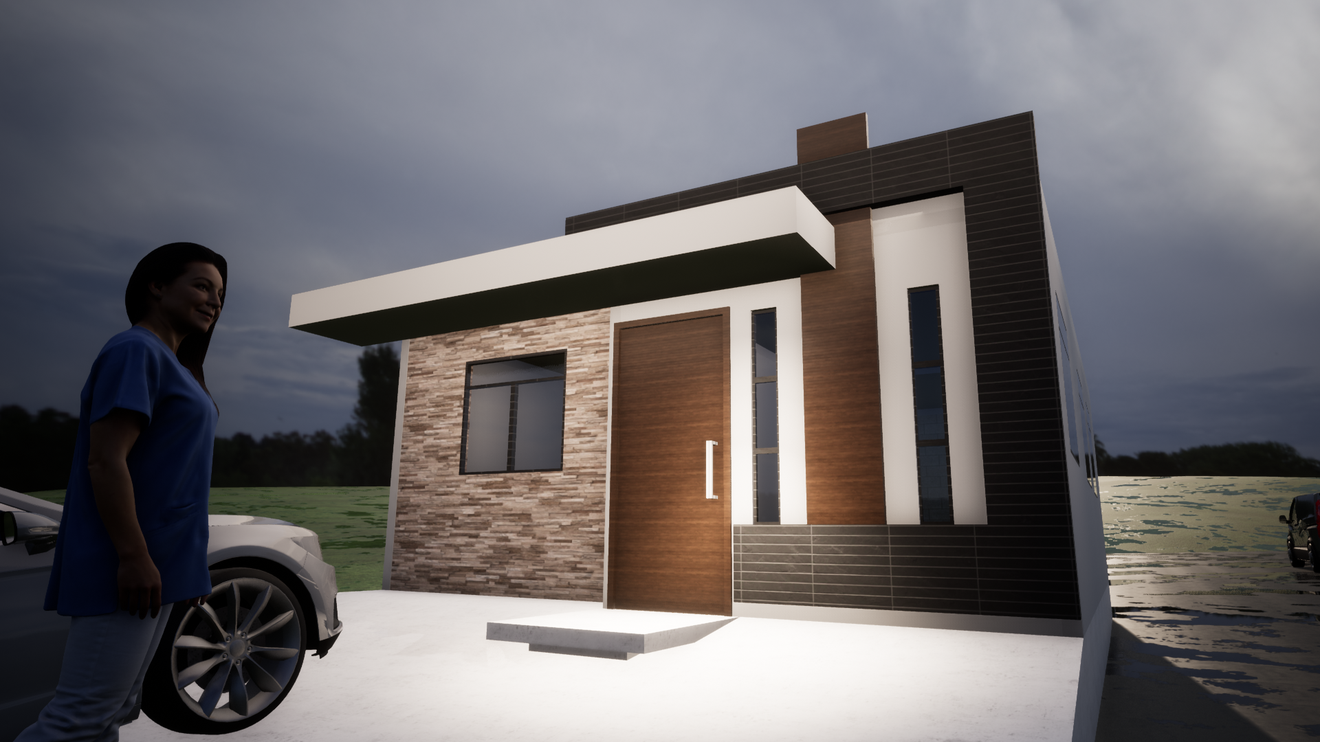 Proyecto Arquitectónico Casa de un solo nivel 6 m. x 8 m.