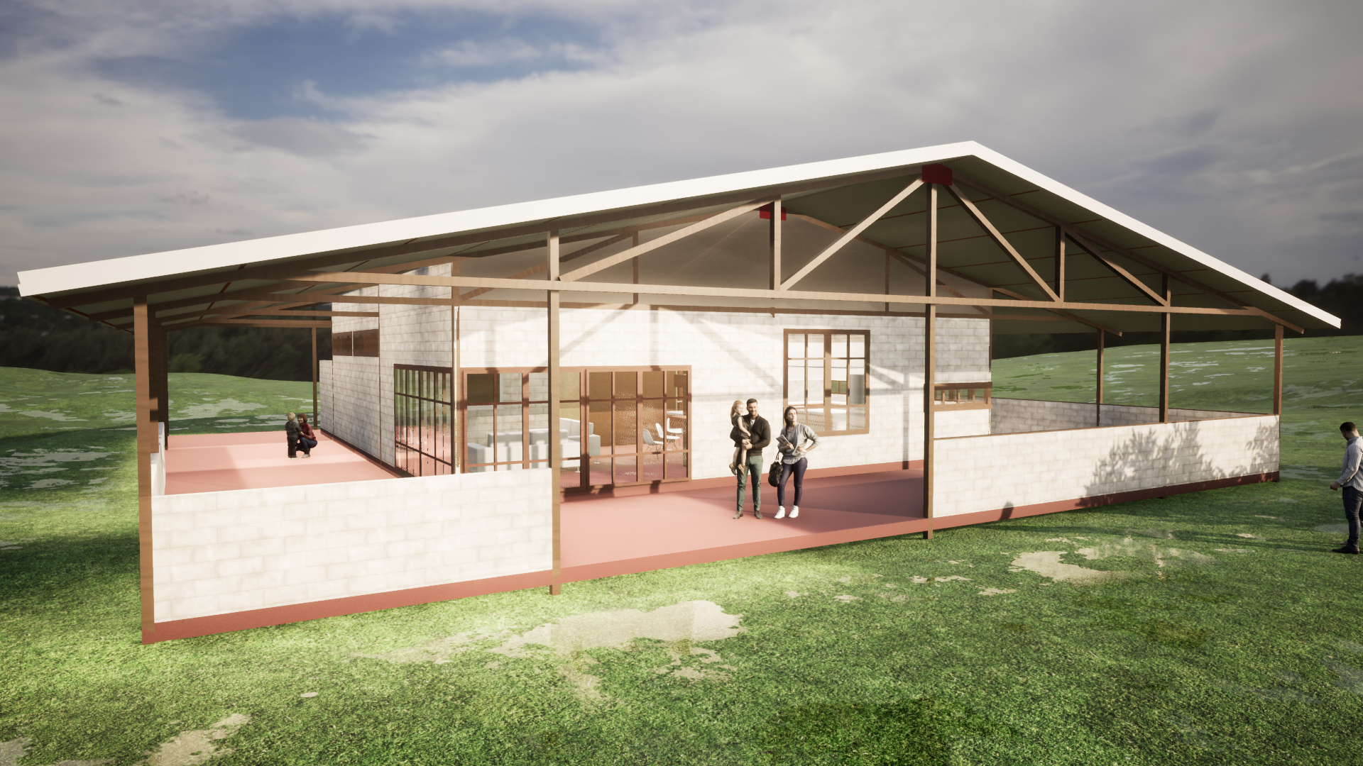Proyecto Arquitectónico Casa campestre 12 m. x 12 m.
