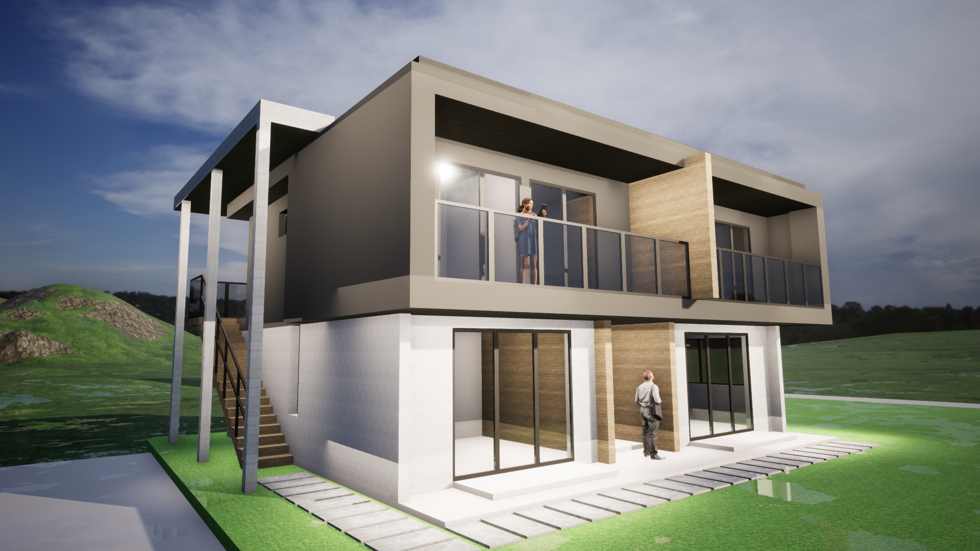 Proyecto Arquitectónico Residencial de 3 departamentos en 2 Niveles, 12 m. x 10 m.