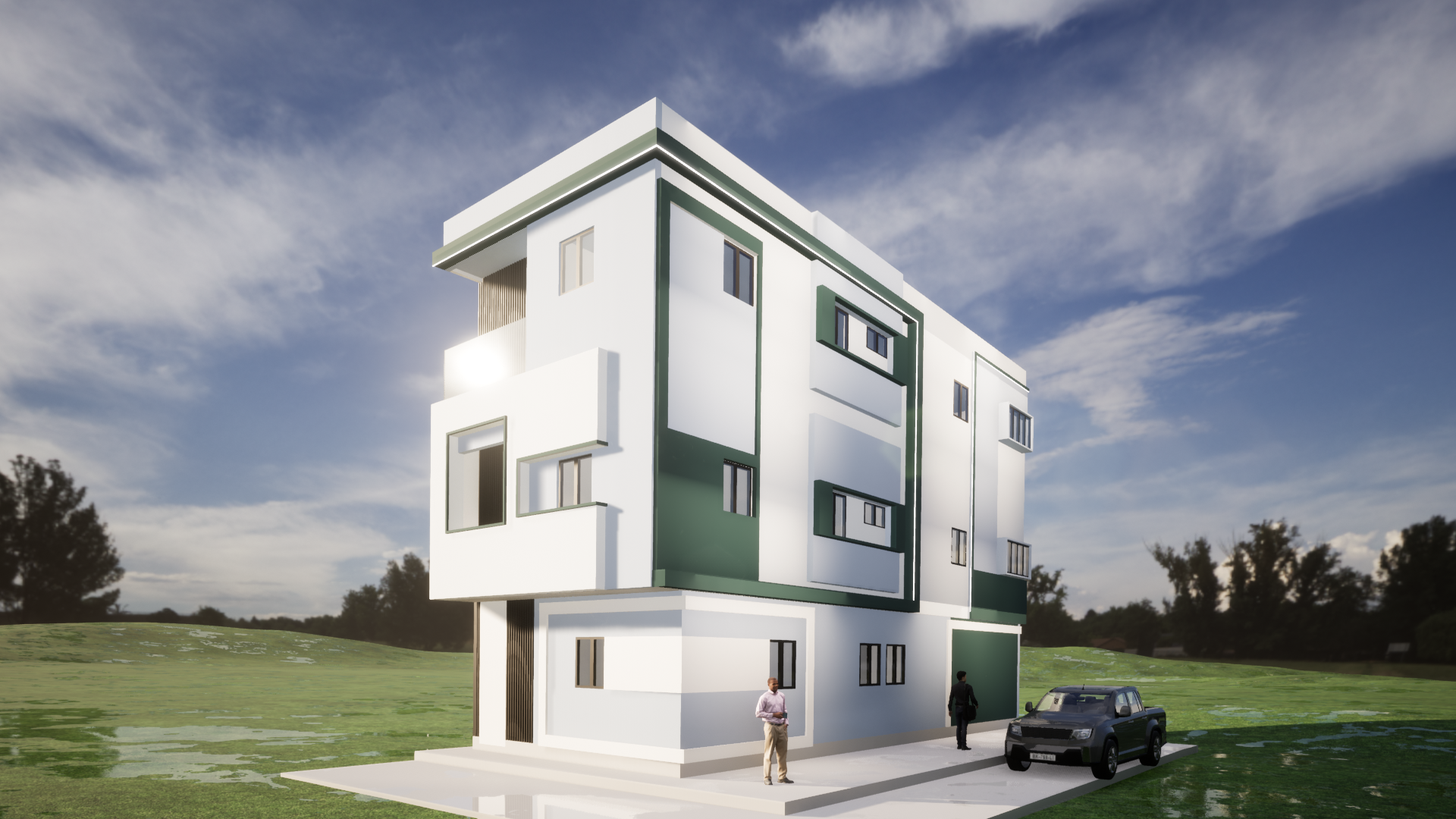 Proyecto Arquitectónico Comercial en 3 Niveles, 15 m. x 6 m.