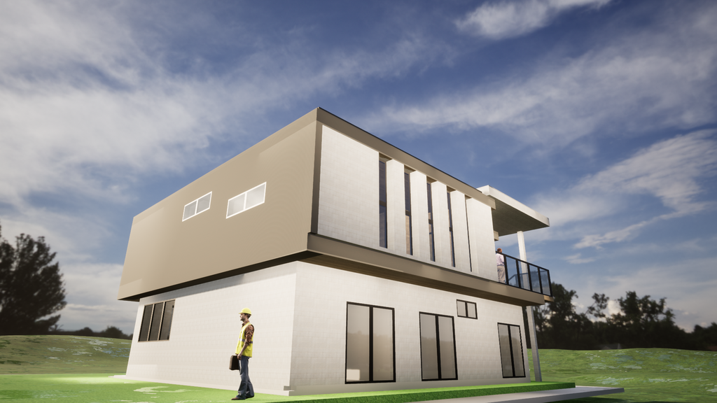 Proyecto Arquitectónico Residencial de 3 departamentos en 2 Niveles, 12 m. x 10 m.