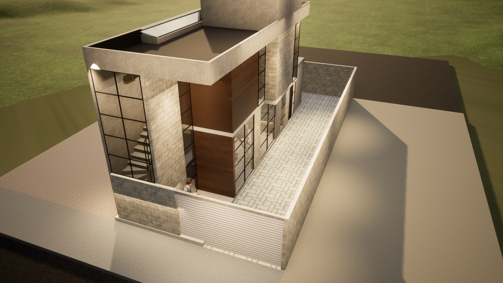 Proyecto Arquitectónico Casa de dos niveles 17 m. x 7 m.