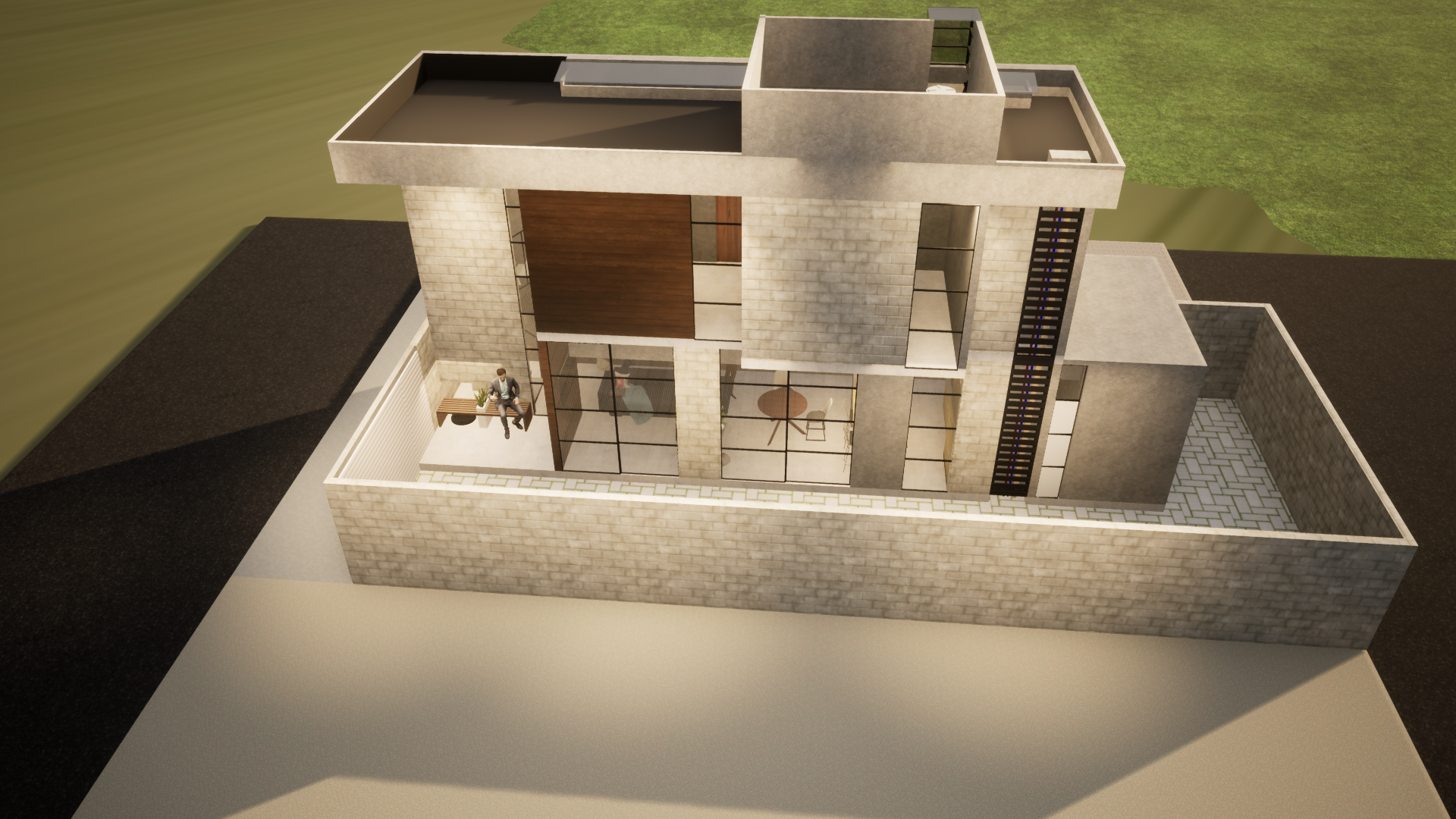 Proyecto Arquitectónico Casa de dos niveles 17 m. x 7 m.