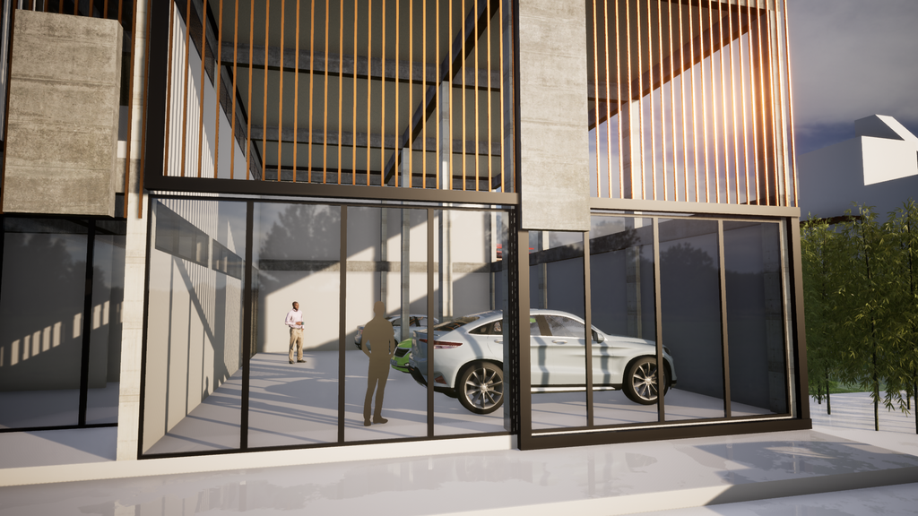 Proyecto Arquitectónico Comercial en 3 Niveles, 15 m. x 15 m.