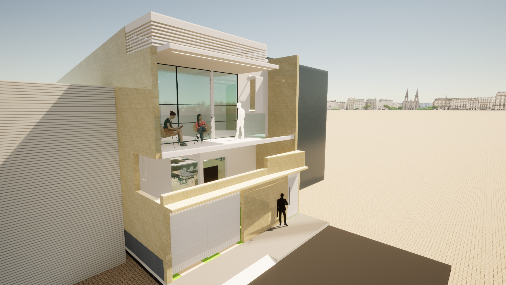 Proyecto Arquitectónico Casa de 2 Niveles, 7 m. x 14 m.