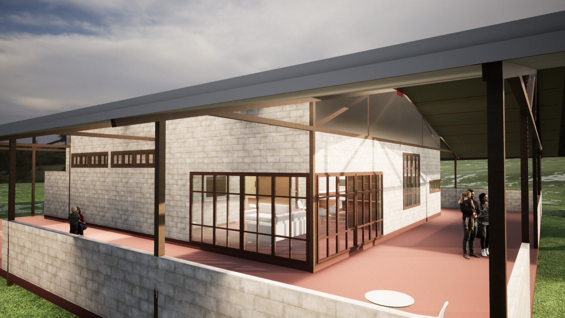Proyecto Arquitectónico Casa campestre 12 m. x 12 m.