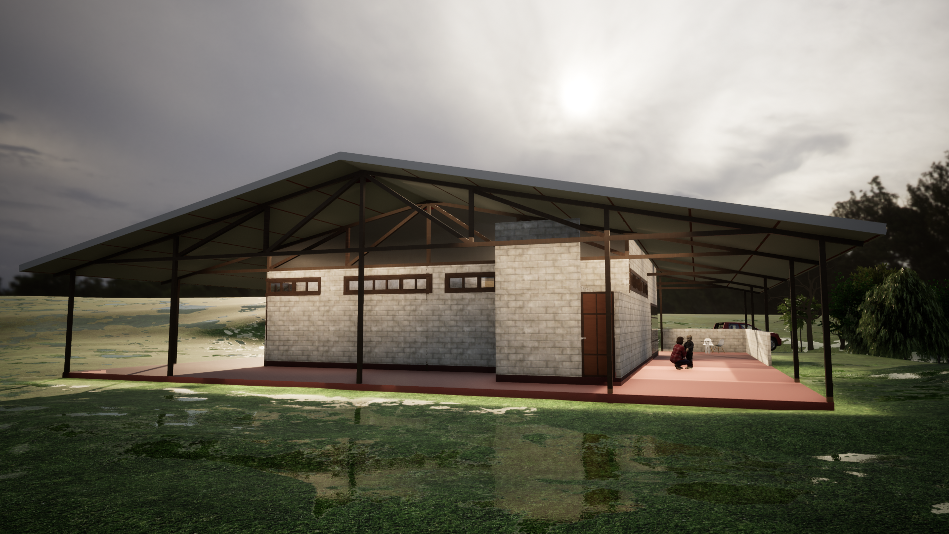 Proyecto Arquitectónico Casa campestre 12 m. x 12 m.