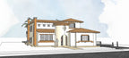 Proyecto Arquitectónico Casa Estilo Colonial, dos niveles y dos chimeneas 18 m. x 11 m.