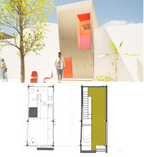 Proyecto Arquitectónico Casa de dos niveles 3 m. x 7 m.