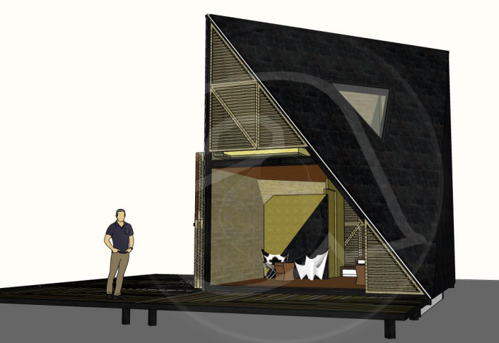 Proyecto Arquitectónico Casa Alpina 5m x 5m