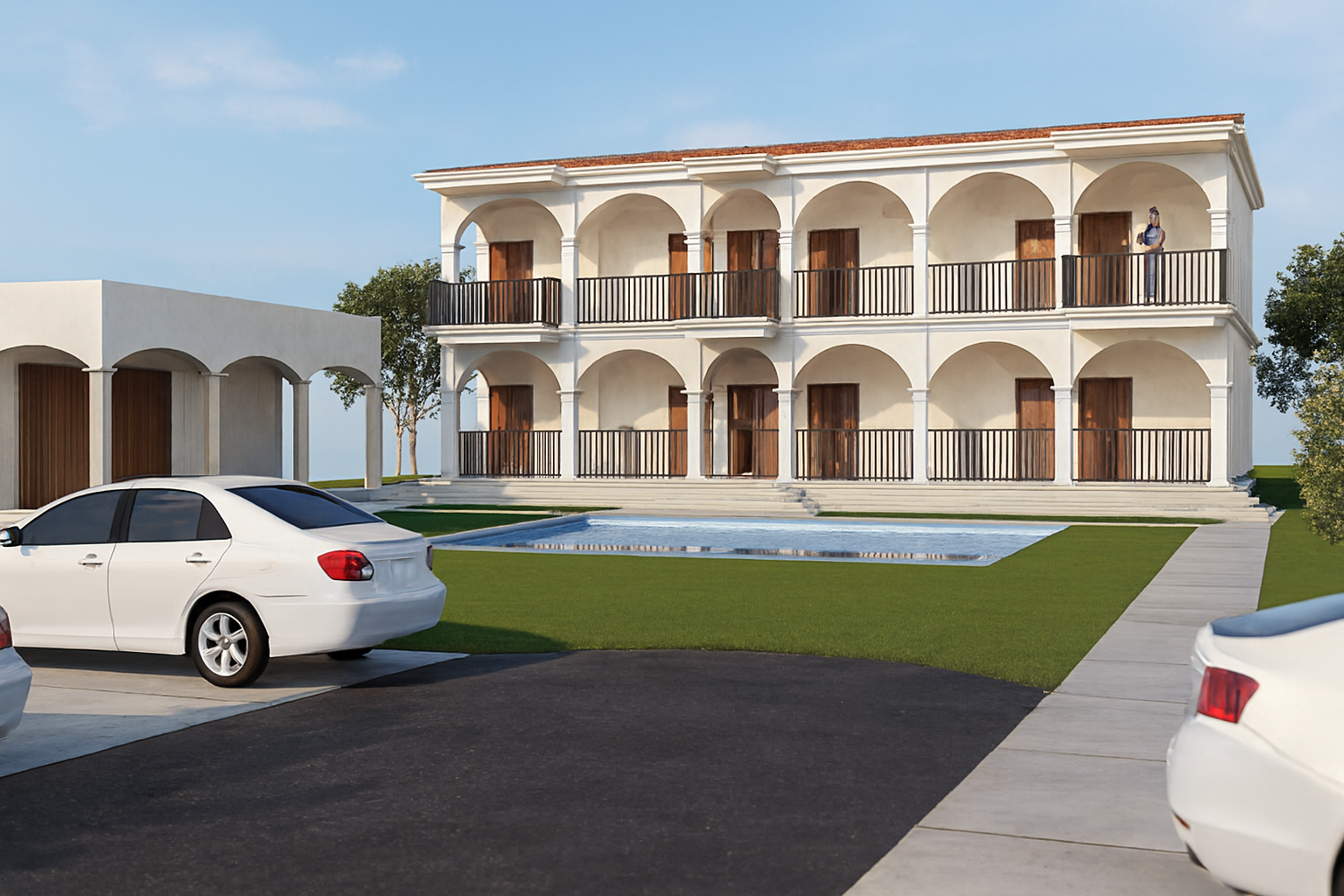 Proyecto Arquitectónico Comercial Hostal en 2 Niveles, 6 m. x 17 m.