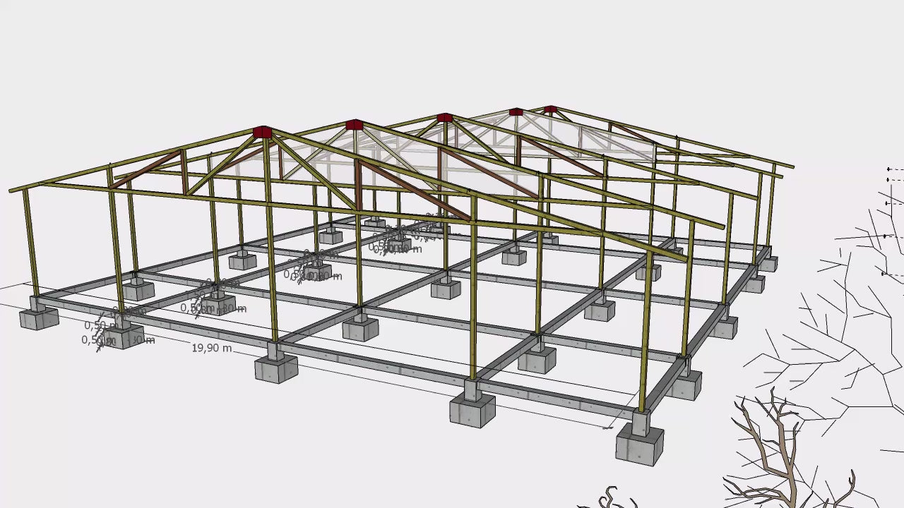 Proyecto Arquitectónico Casa campestre 12 m. x 12 m.