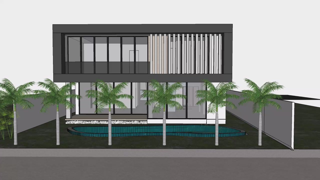 Proyecto Arquitectónico Casa de 2 Niveles, 17 m. x 33 m.