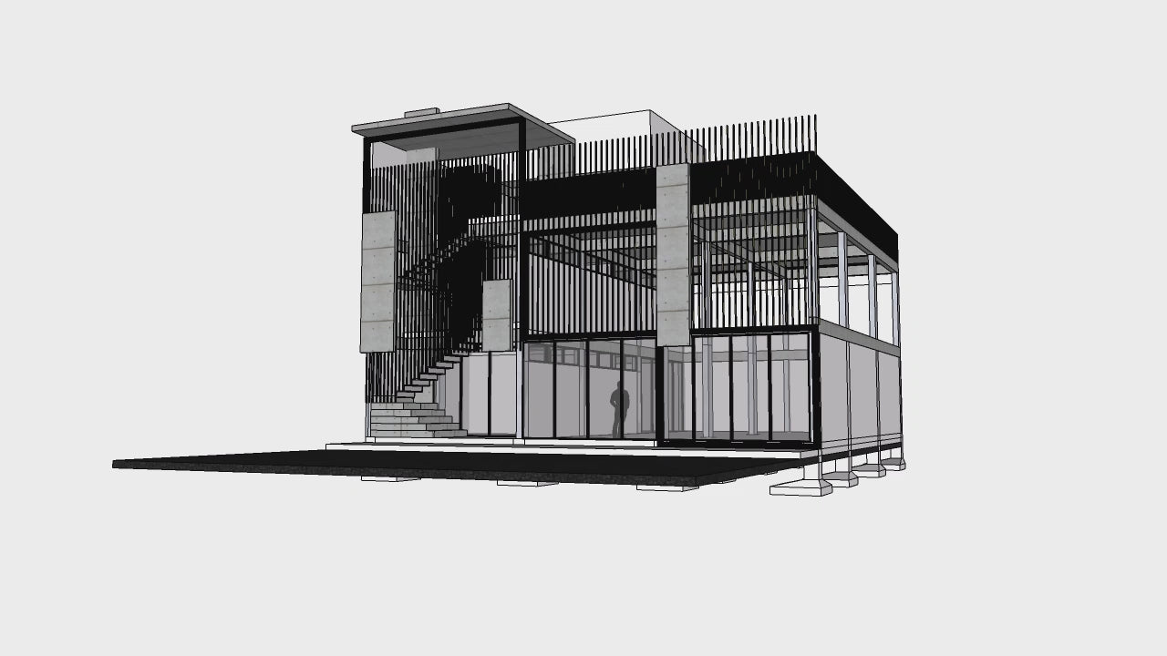 Proyecto Arquitectónico Comercial en 3 Niveles, 15 m. x 15 m.