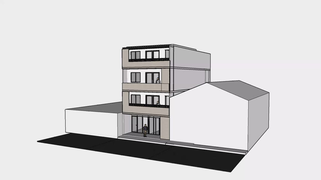 Proyecto Arquitectónico Multifamiliar + Locales Comerciales (4 Niveles) 17.5 m. x 7.5 m.