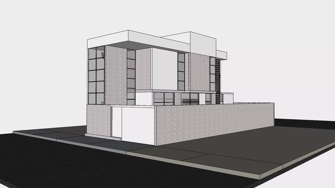 Proyecto Arquitectónico Casa de dos niveles 17 m. x 7 m.