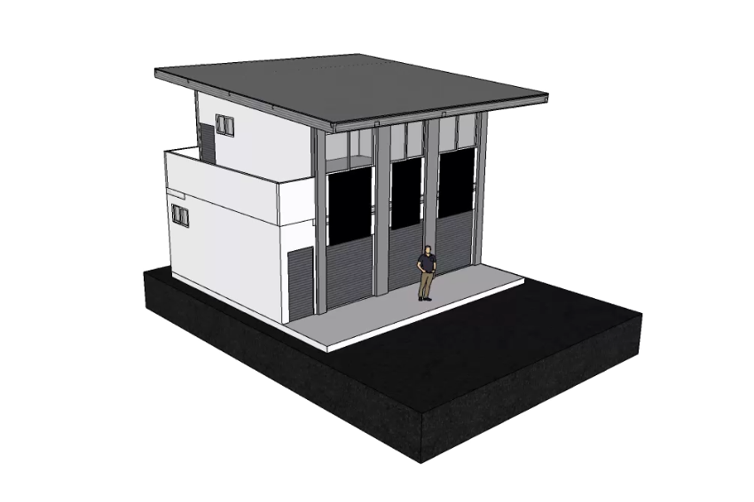 Proyecto Arquitectónico Comercial en 2 Niveles, 6 m. x 8 m.